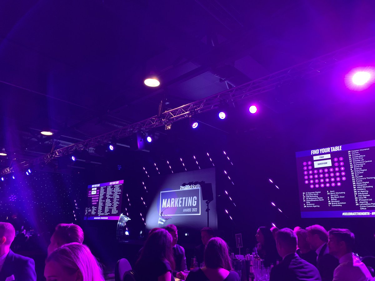 We’re here at the #pnmarketingawards - good luck to everyone 💥