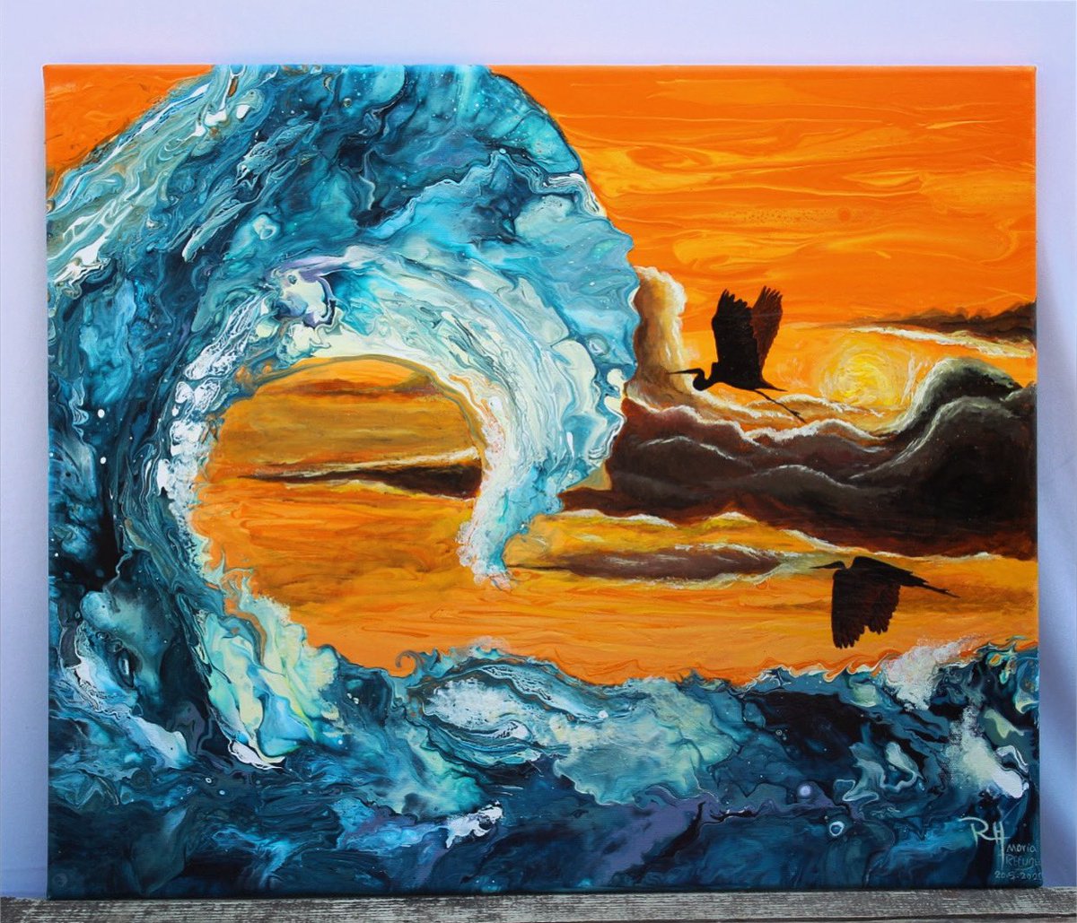 HopeProjectArt's tweet photo. Storks flying over the waves by @r______0088art 

#storks #stork #waves #wave #ocean #oceans #sea #seas #heron #herons #hopeprojectart #moriarefugee #egret #egrets #refugees #refugee #refugeeart #refugeeartists #refugeeartist #refugeepaintings https://t.co/WQ4VUFs3I8