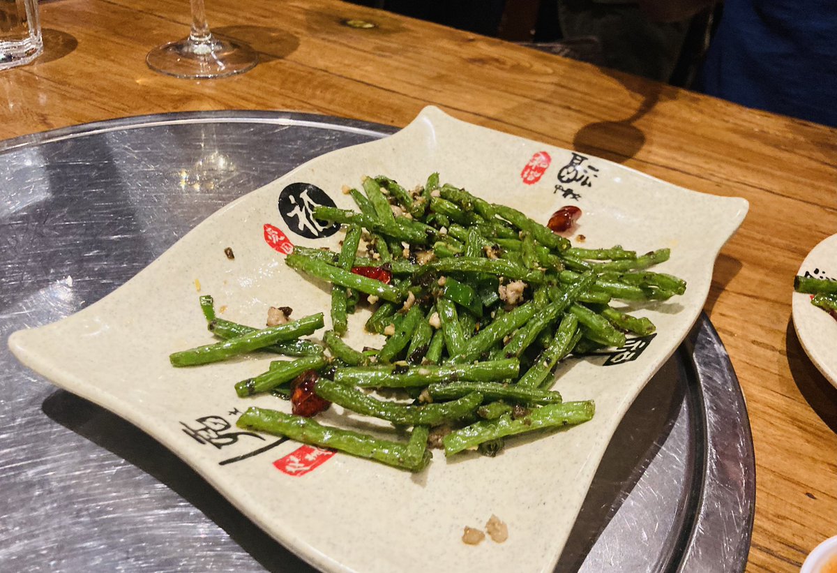 booksandwine76's tweet photo. Two birthday meals in one day might have been overly ambitious @sichuangrand1 #prawndumpling #saltandpeppersquid #dryfriedgreenbeanswithporkmince ๐คฐ๐ผ https://t.co/dpKqZFBJcM