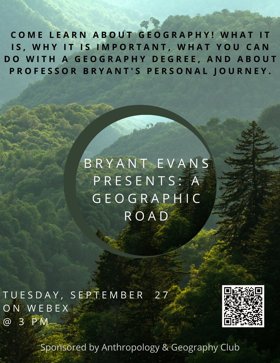 HCCAnthGeog's tweet photo. Join un on Tuesday, Sept. 27 at 3pm. Our meeting will be held virtually https://t.co/mTYevQhEVY
Our very own, Professor Evans will speak about their personal journey with Geography and what you can do with a career in it.
#hccgeography #geography #careersingeography https://t.co/MhGBaDLbzu