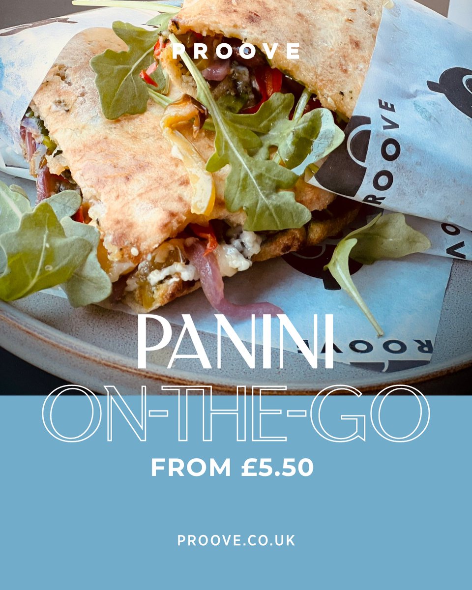 Short on time? Our panini are the perfect solution to a short lunch break. 😋 Starting from only £5.50, our homemade paninis are the perfect lunch time treat - eat on the go or at our restaurants! 🕑 Monday-Friday 12pm-3pm: bit.ly/3RGJAex