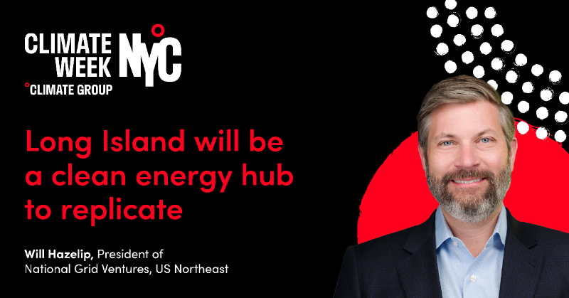 ClimateGroup's tweet photo. “As more clean energy solutions like offshore wind, solar, battery storage and clean hydrogen surface, Long Island is quickly emerging as a clean energy hub.”

Read Will Hazelip's latest article to learn more about @NationalGridUS's role in Long Island's sustainable progress.