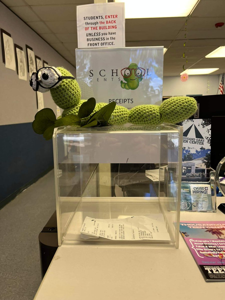 the receipt box for shopping at the Mall has been dropped off at the front office.  Let’s fill it up!   Thanks everyone.
