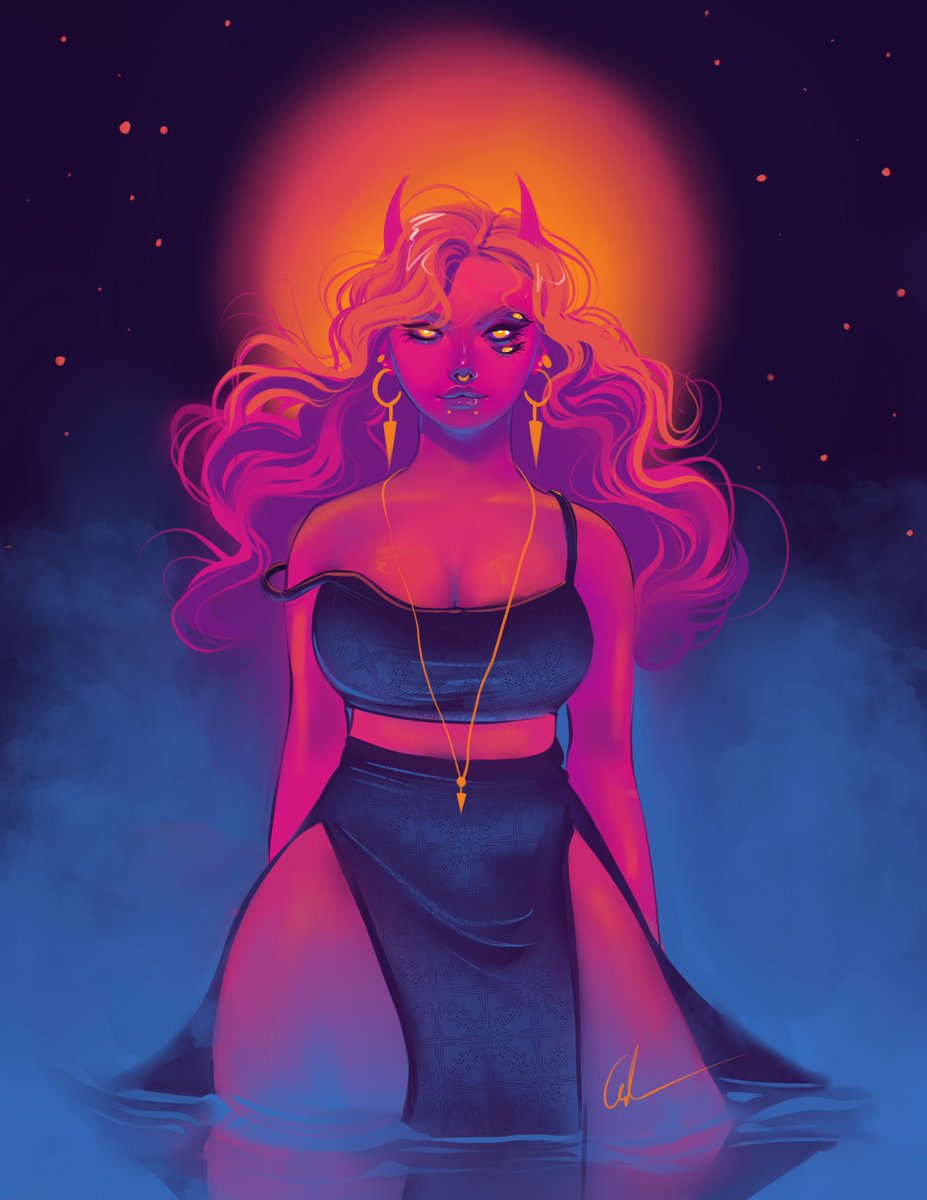 「Neon Nights 」|Ashleigh Izienickiのイラスト