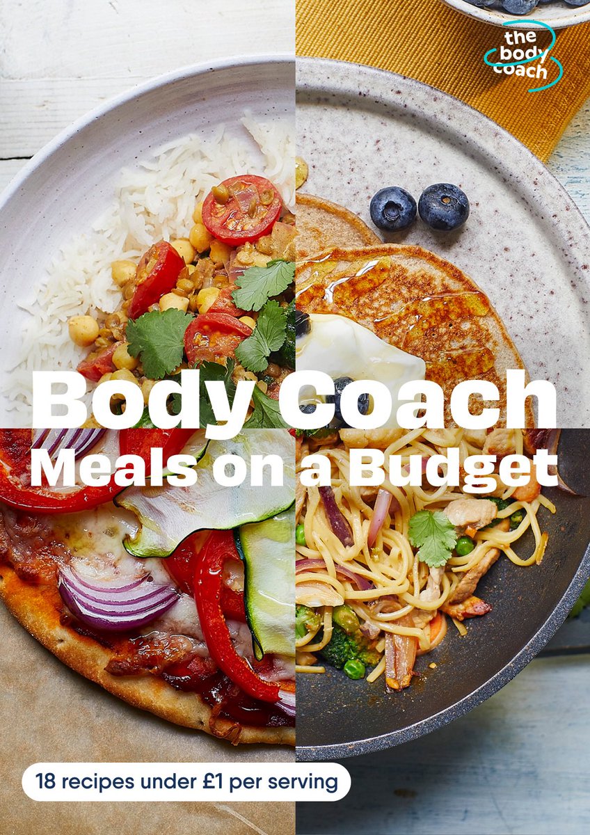 thebodycoach's tweet photo. 👋 Introducing 'Body Coach Meals on a Budget' - a brand new FREE recipe ebook containing 18 tasty recipes for you to try 😋

I hope you love these new recipes and they inspire you to try something new at home 👍

Please share 💙

Download for free 👉 https://t.co/tgUYdWhgtD https://t.co/HqCqfETms6