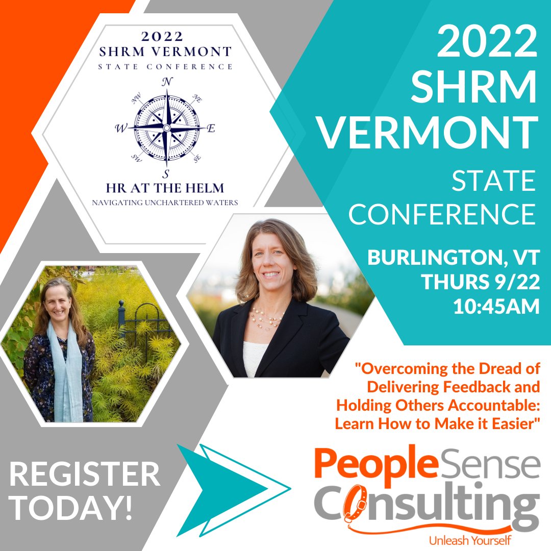 PeopleSense's tweet image. Heather &amp;amp; Jeni will be presenting at this conference TOMORROW! Register and join 👉 bit.ly/3LrcT2x. #vtshrm #humanresourceshelp #humanresourcesspecialist
