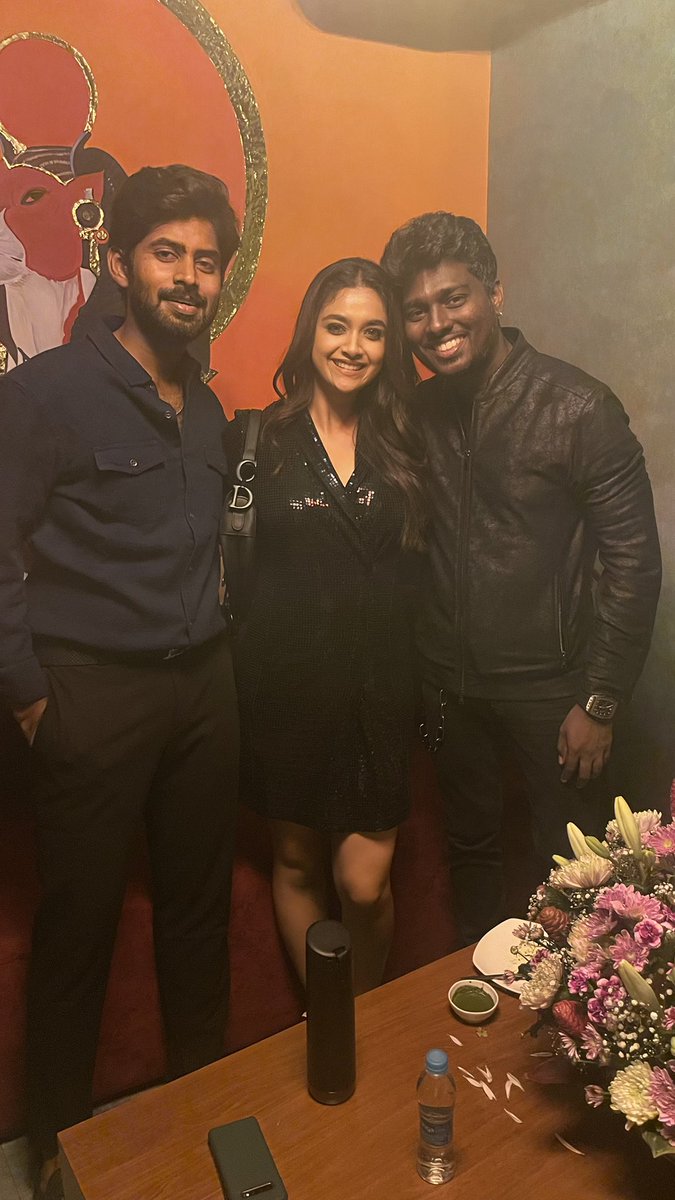 KeerthyOfficial's tweet photo. Happy Birthday nanbargale 🤗❤️ 
@Atlee_dir @am_kathir 

#HBDAtlee #HBDKathir https://t.co/HXSWkFc5Ij