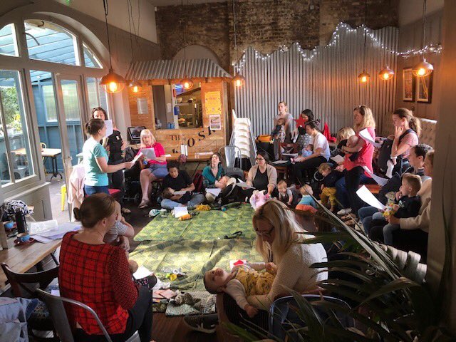 We had a blast with our first session back! Join us at 11am on Fridays at @TGSPub for a bit of #acappella #harmony #singing. babies & toddlers welcome! Details on cribnotes.co.uk #gipsyhill #se19 #crystalpalace #choir #parentschoir #maternalmentalhealth #maternalmhmatters
