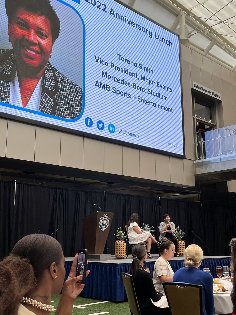 LaTonyaStory's tweet photo. Great morning celebrating @WISEAtlanta Anniversary Luncheon with some amazing #womeninsports at my table @Brantlee @Doctor_Mosley @MoRobinson_1 @garmaikm @TNicolePR, Shae Robinson-Mosley and Aimee Sanders. Dynamic keynote by @MSUSpartanAZ #WISEATL https://t.co/tsFd8kUQu2