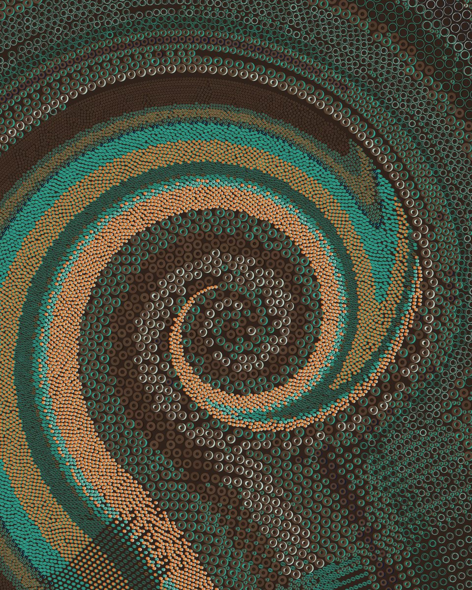 This Spiral is something I can imagine in every household, it's so perfect and complete fitting all aesthetics!
Beautiful. 
#QQLcontest
qql.art/token/0x152dd6…