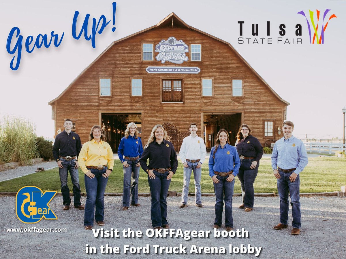 We are less than a week away from the Tulsa State Fair! Make sure you are geared up and shop OKFFAgear.com.