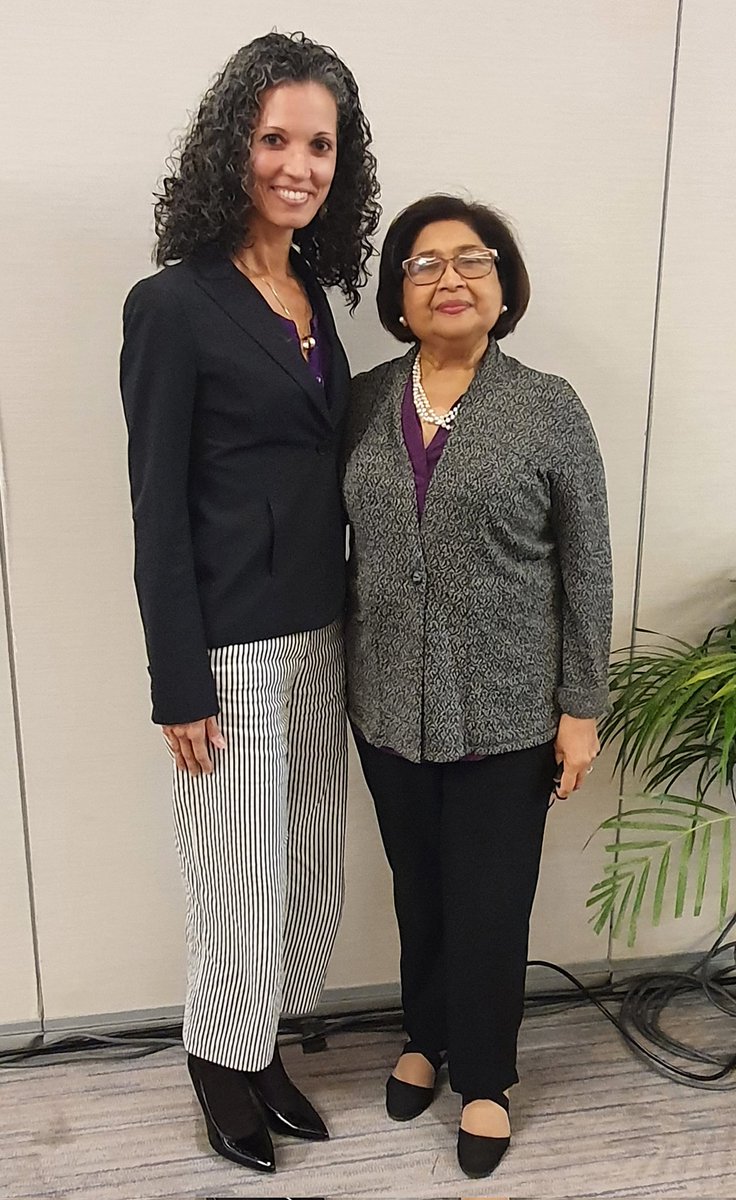 Wearing touches or purple for #WorldAlzheimersDay - StrideJamaica Founder @IshtarGovia with our CCRP Founder-Exec Chair @LowrieChin - One Heart for our beloved Seniors 💜💜💜 At unveiling of revised National Policy for Seniors by @JamaicaMlss