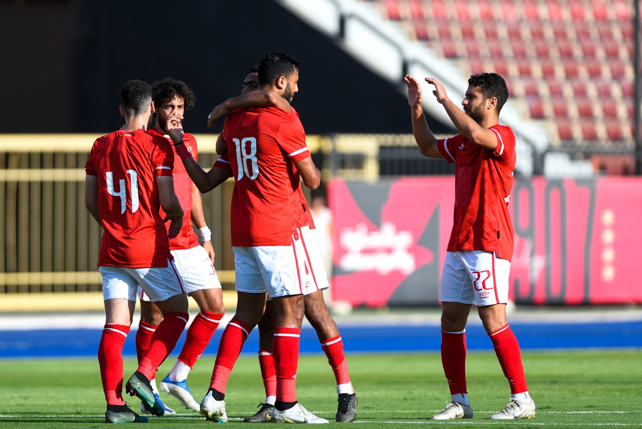 يلاكورة | لقطات من ودية الأهلي وبتروجيت والتي انتهت بفوز الأهلي 5-1 . VIA