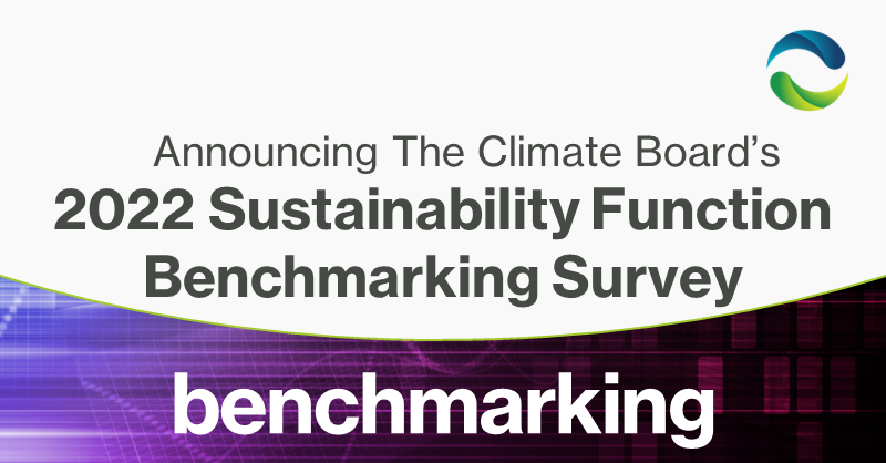 TheClimateBoard's tweet photo. How are organizations staffing and funding #sustainability? Is your company ahead of the curve, or behind it? Are you doing the right things to advance your #climateaction? Join our survey to find out.

https://t.co/OPfNSJEOCB