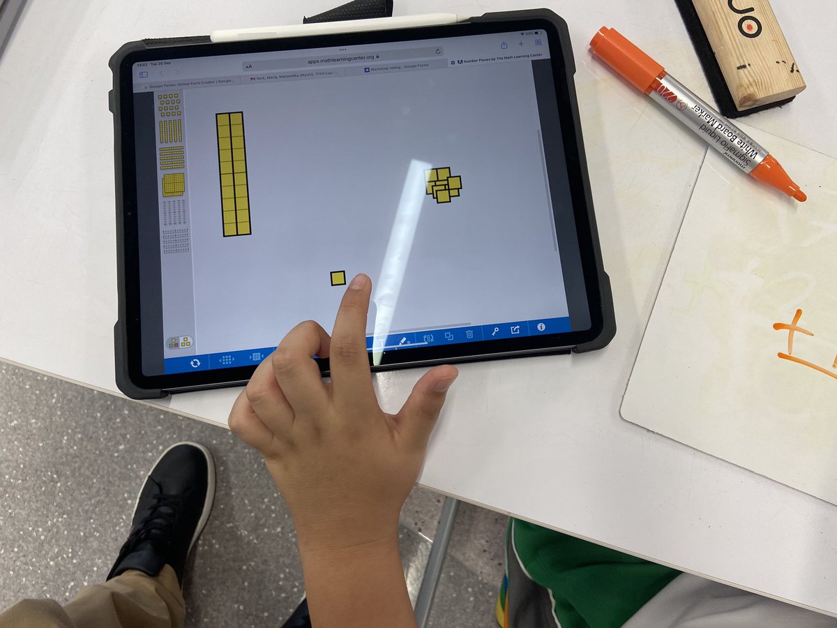 Mr_ODonovan's tweet photo. Students @versoschool used #numberpieces by @MLCmath to secure their understanding of place value and addition #edtech #learning #grade3math https://t.co/YDWiveaHpT
