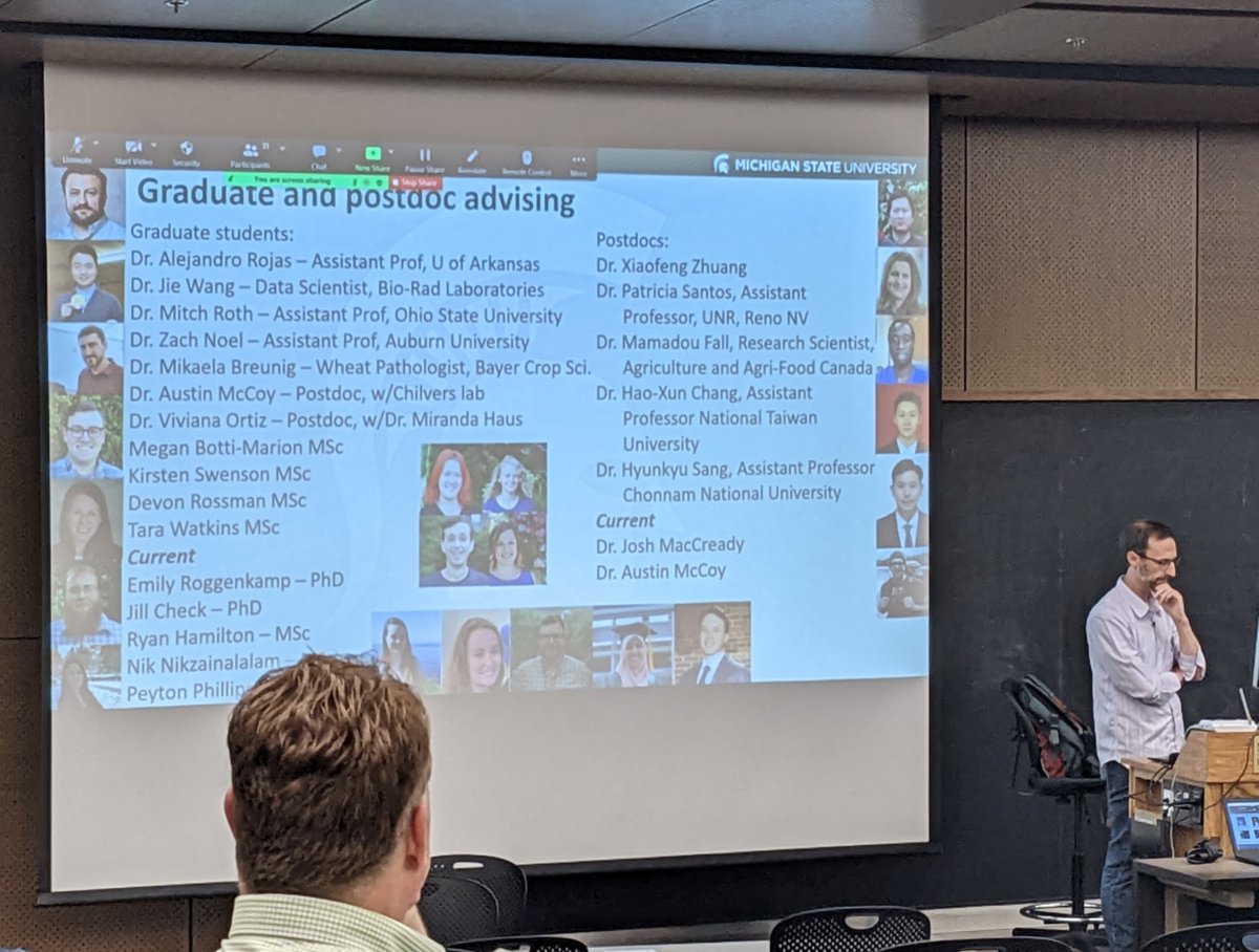 Ryan Hamilton (@fusariumwranglr) on Twitter photo Kudos to my favorite PI, <a href="/MartinChilvers1/">Martin Chilvers</a> on an awesome seminar: Stories of field crops pathology! It's easy to lose sight of the bigger picture sometimes, and you brought the perfect amount of context and perspective today, Marty! 🎉🎉 <a href="/MSUEFieldCrops/">MSU Extension Field Crops</a> <a href="/MSU_PSM/">MSU-PSM Department</a> <a href="/MSU/">joe</a> <a href="/CropNetwork/">Crop Protection Network</a> Kudos to my favorite PI, <a href="/MartinChilvers1/">Martin Chilvers</a> on an awesome seminar: Stories of field crops pathology! It's easy to lose sight of the bigger picture sometimes, and you brought the perfect amount of context and perspective today, Marty! 🎉🎉 <a href="/MSUEFieldCrops/">MSU Extension Field Crops</a> <a href="/MSU_PSM/">MSU-PSM Department</a> <a href="/MSU/">joe</a> <a href="/CropNetwork/">Crop Protection Network</a>