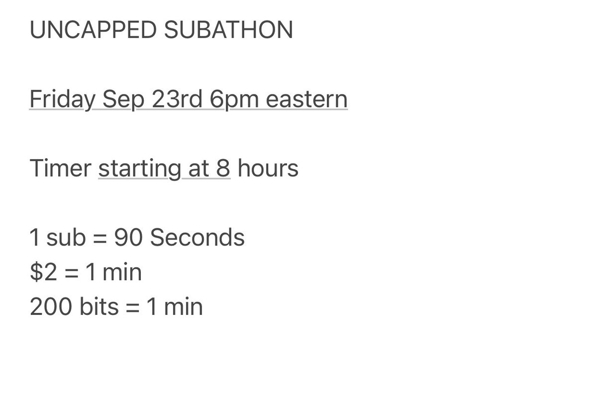 CrawDaddyPlays's tweet photo. FIRST EVER UNCAPPED SUBATHON FRIDAY 6PM https://t.co/75F4jduZRd
