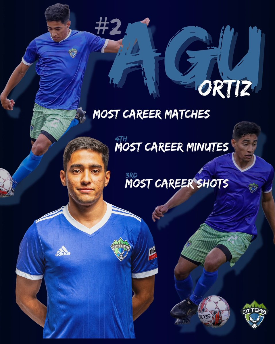 2022 was a record-breaking season for a few of your favorite Otters. First up: crowd favorite and Otter veteran, midfielder AGUUUUUUU ORTIZZZZZ ‼️ Agu’s Otter Soccer career was one for the books. #FearTheFur