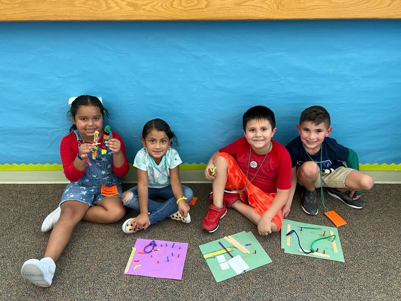 This week students from Lotspeich Leadership Academy and San Pedro Fine Arts Academy dreamed big and created their idea of a fun new playground structure in the library makerspace.  #RISDlibraries #FutureEngineers #Makersgonnamake