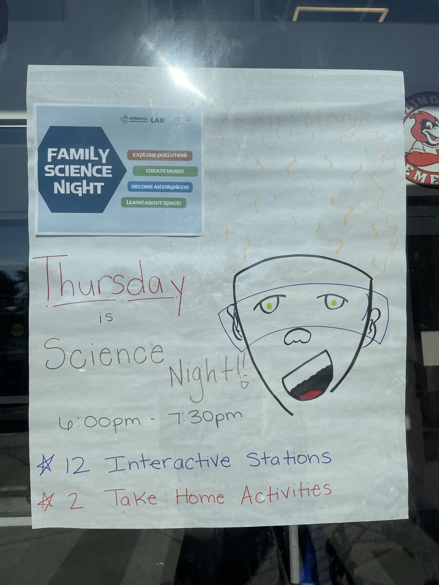 🔬🚀🎵 TONIGHT is Abingdon's Family Science Night.  Come explore with us. 
🔬🚀🎵 ESTA NOCHE es la Noche de la Ciencia en Familia de Abingdon.  Ven a explorar con nosotros.
