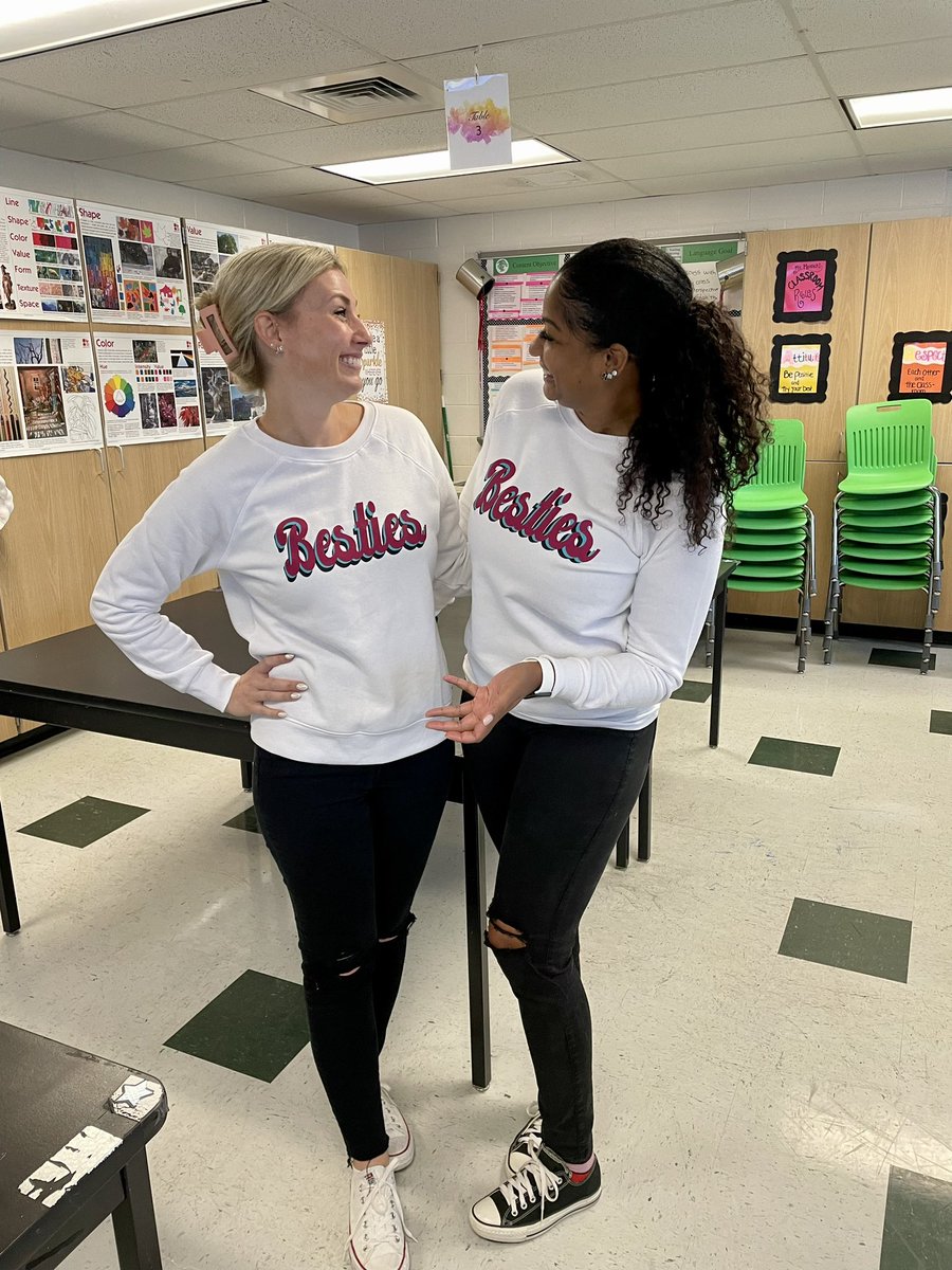 When you gain a best friend in real life from your job >>> thankful! Not sure how I would manage without this one in my life ❤️ #TwinDay #RipponSpiritWeek <a href="/Monnich_RPMS/">Mrs. Petkoff</a>