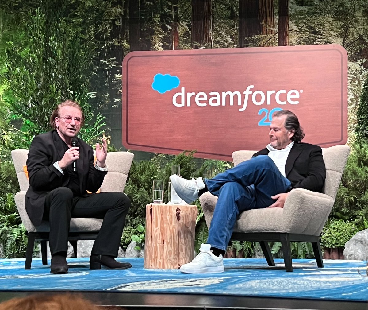 Wise words from Bono <a href="/U2/">U2</a>, "Don't trust people who aren't funny." 😆 #DF2022 <a href="/Benioff/">Marc Benioff</a>