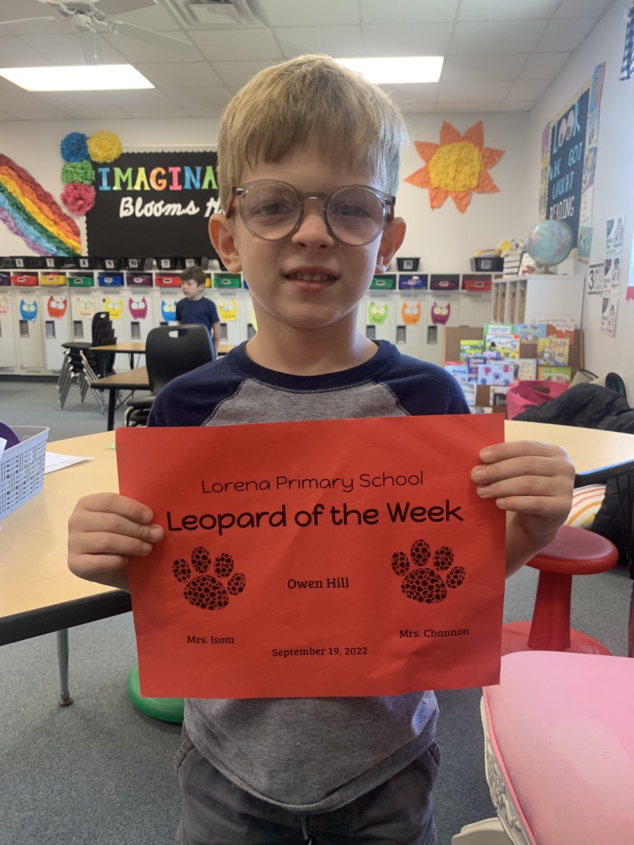 This little guy is always on top of things! Proud of our leopard of the week. ♥️🐾 #TheLeopardWay @LorenaPrimary