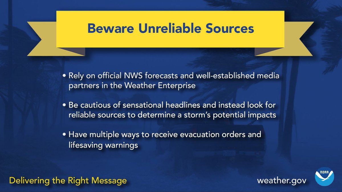 NWSNewOrleans's tweet photo. Trust us, we get the anxiety people are feeling. Please do not panic or listen to the hype of social "mediarologists". Listen to trusted sources like us, NHC, or respected TV mets. We will let you know when there could be impacts for our area. For now, enjoy the sunny weather! https://t.co/zeVIkKJEVj