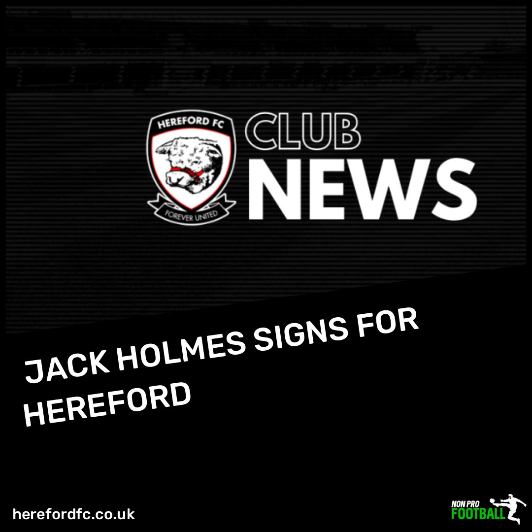 Subject to National League and FA approval, midfielder, Jack Holmes has joined the Bulls. The 21-year-old joins <a href="/HerefordFC/">Hereford FC</a> from <a href="/halesowentownfc/">Halesowen Town FC</a> after impressing manager Josh Gowling.

#nonprofootball #nonleague #footballnews #football 
nonprofootball.com/England/News/2…