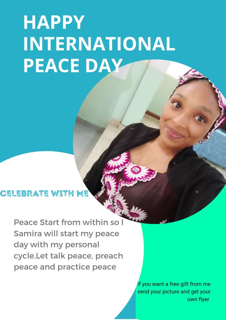 HamaduSamiratu's tweet photo. A successful day it was.I celebrated this day by producing peace flyers for my family and friends.Peace starts from within,let talk peace, preach peace and practice peace ποΈ
#Peace4rmwithin
#learnpeace
#teachpeace
#practicepeace https://t.co/CNYSyMhixr