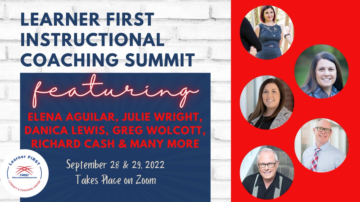 Calling all #InstructionalCoaches! Are you ready for a great school year of coaching, leading, and supporting staff? Let's kick things off with our bi-annual Learner FIRST Instructional Coaching Summit - starting ONE WEEK FROM TODAY!

firsteducation-us.com/ic-summit