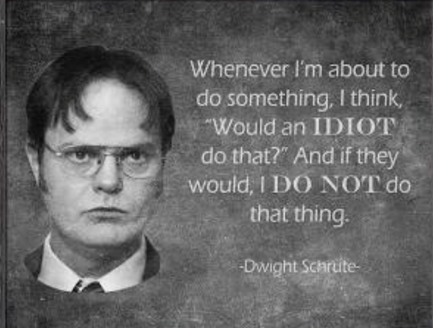 franchisegator's tweet photo. Shrewd business advice or just Schrute business advice? One in the same? https://t.co/oiKSQn6ozo https://t.co/sMcOx5Dc4i