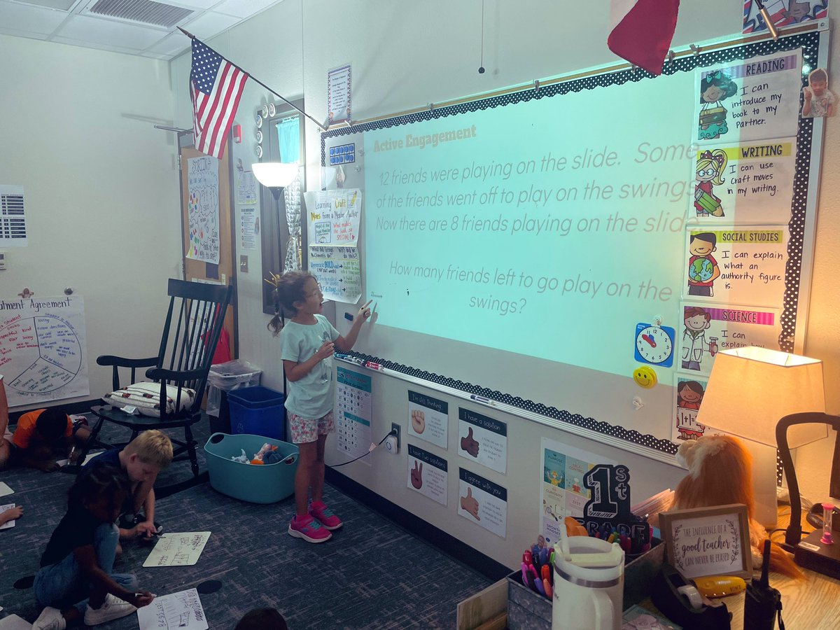 VFirsties's tweet photo. Sharing our math skills with the class! Love it when we take pride in our learning👏🏼👏🏼 @Robertson_1st #RESUbuntu #FISDmadetoshine https://t.co/CI7aNh9go5