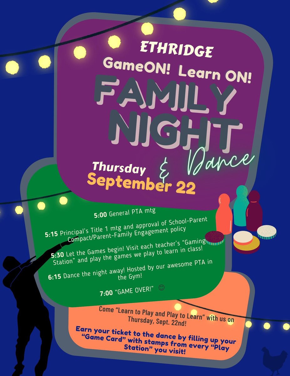 Mark your calendars and set your alarms!  Tomorrow night get ready to get your game in to learn on at our Family Night!!