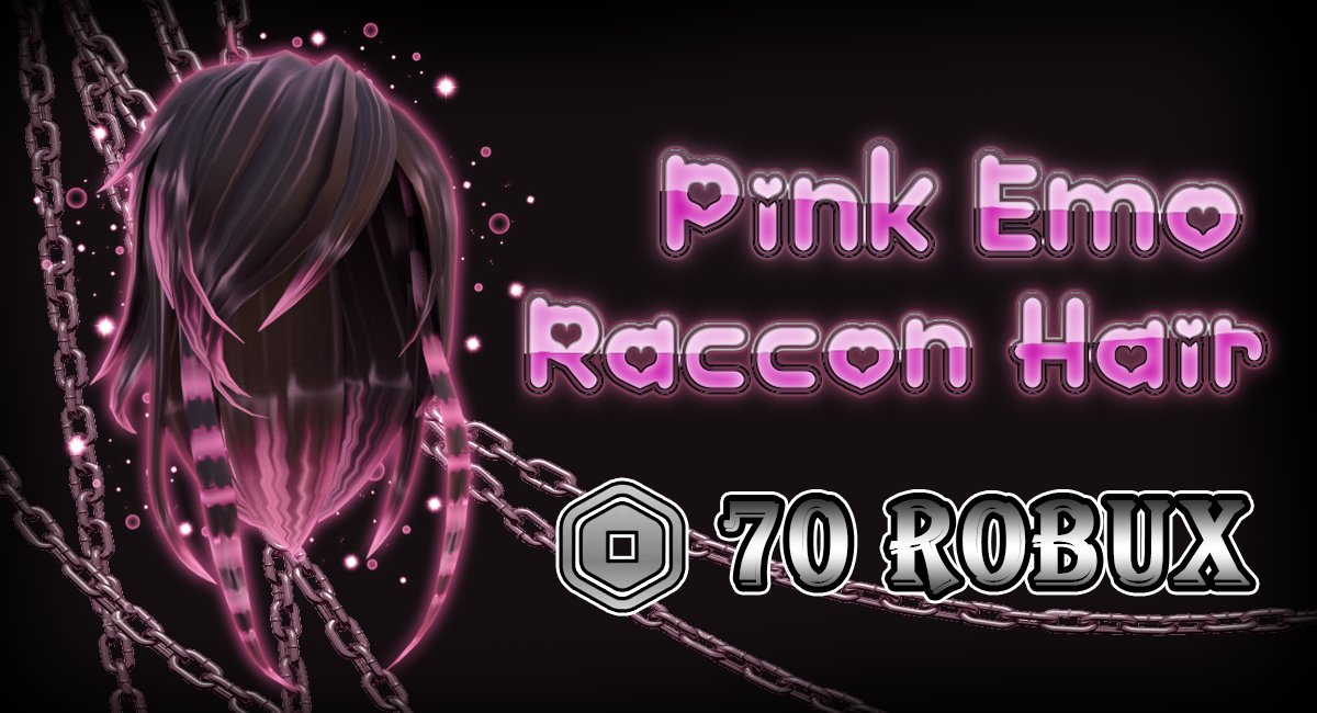 JLVO on X: New UGC hairs! Pink Emo Raccoon and Blonde Emo Raccoon. I hope  everyone likes the hair designed by my friend @andreafraile8 (in 2D) . thx!  can buy them here