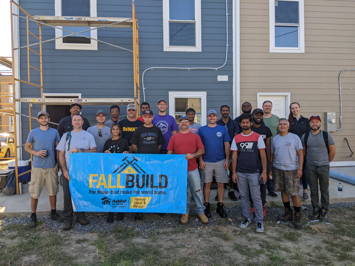 HabitatChes's tweet photo. It's Day 1 of our September #FallBuild with @StanleyBlkDeckr! We had an impressive group of #volunteers turn out today, who tackled exterior painting, drywall, and drylocking in the basement of one of our NEW #homes on Ward Street! ππ https://t.co/4NTAPHrgiE