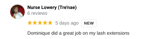 Honored to receive a 5-star review from my amazing guest who loved her classic lash extensions!

#dallaslashextensions #dallaslashes