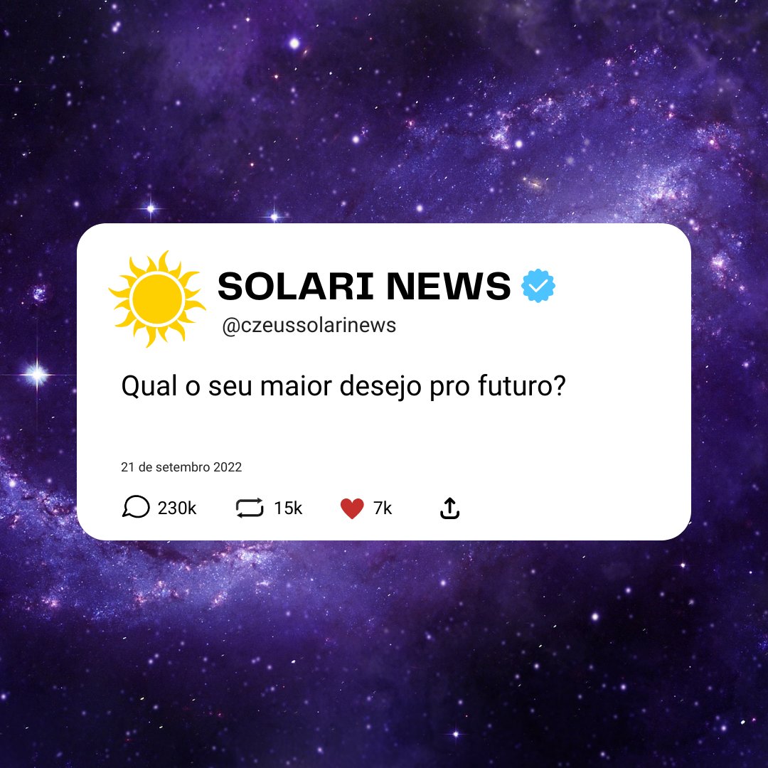 CZeusSolariNews's tweet photo. PRIMEIRA PERGUNTA!!! https://t.co/Lkv5ciMhYo