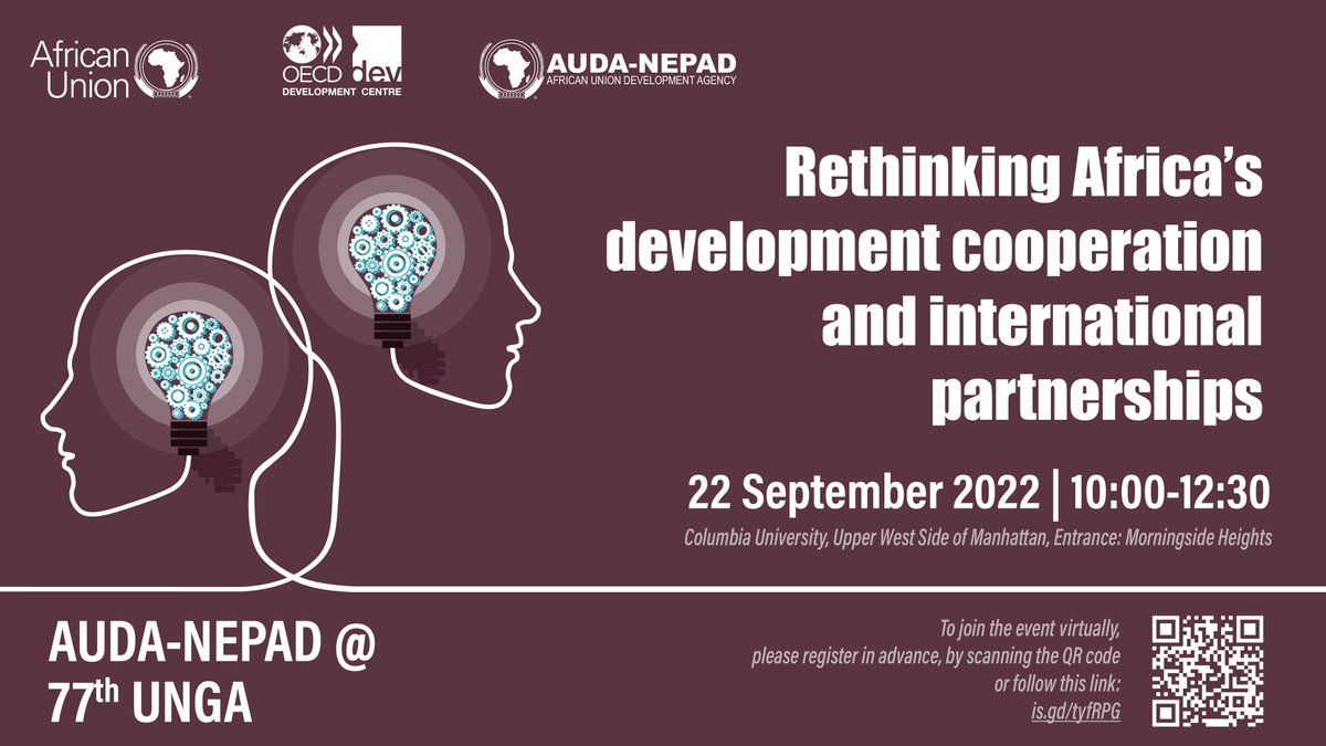 Happening on 22 Sept: Rethinking Africa’s Dev Cooperation & International Partnerships: Towards achieving #Agenda2063, SDGs & beyond ➡️docs.google.com/forms/d/e/1FAI… @UNSDSN