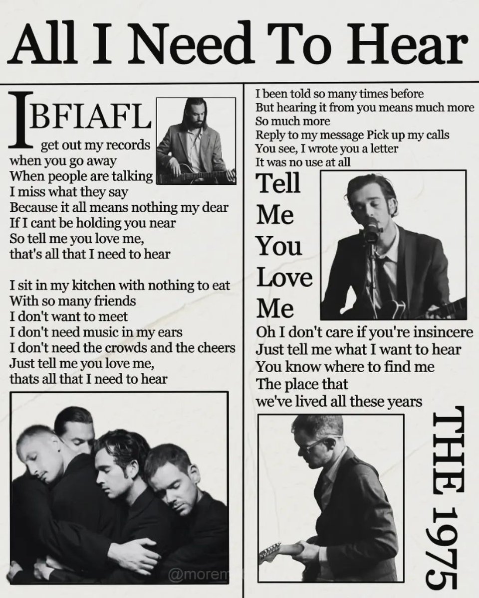 All I Need To Hear_THE 1975
Lyrics newspaper 📰

#the1975 #bfiafl #Allineedtohear #lyrics