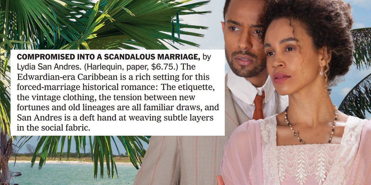 “San Andres is a deft hand at weaving subtle layers in the social fabric.”

COMPROMISED INTO A SCANDALOUS MARRIAGE by <a href="/lydiaallthetime/">Lydia San Andres</a> is one of <a href="/nytimes/">The New York Times</a> Editors' Top 10 Picks! Read the full review: nyti.ms/3fbr3sF