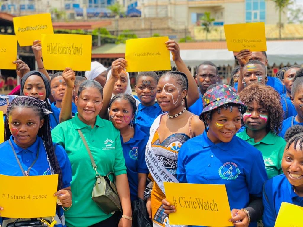GLOBALVISIONAR5's tweet photo. We implemented the PEACE ARTS AND CULTURAL JAMBOREE PROJECT sponsored by @DefyhatenowWCA and @civic_watch using creative #Arts #PeaceWithoutColors #Act4Peace #HateMitigation @UN @sysyhouseoffame #PeaceIsPossible #Art4Peace @GlblCtzn #SDG16 https://t.co/n9jfMCai6w