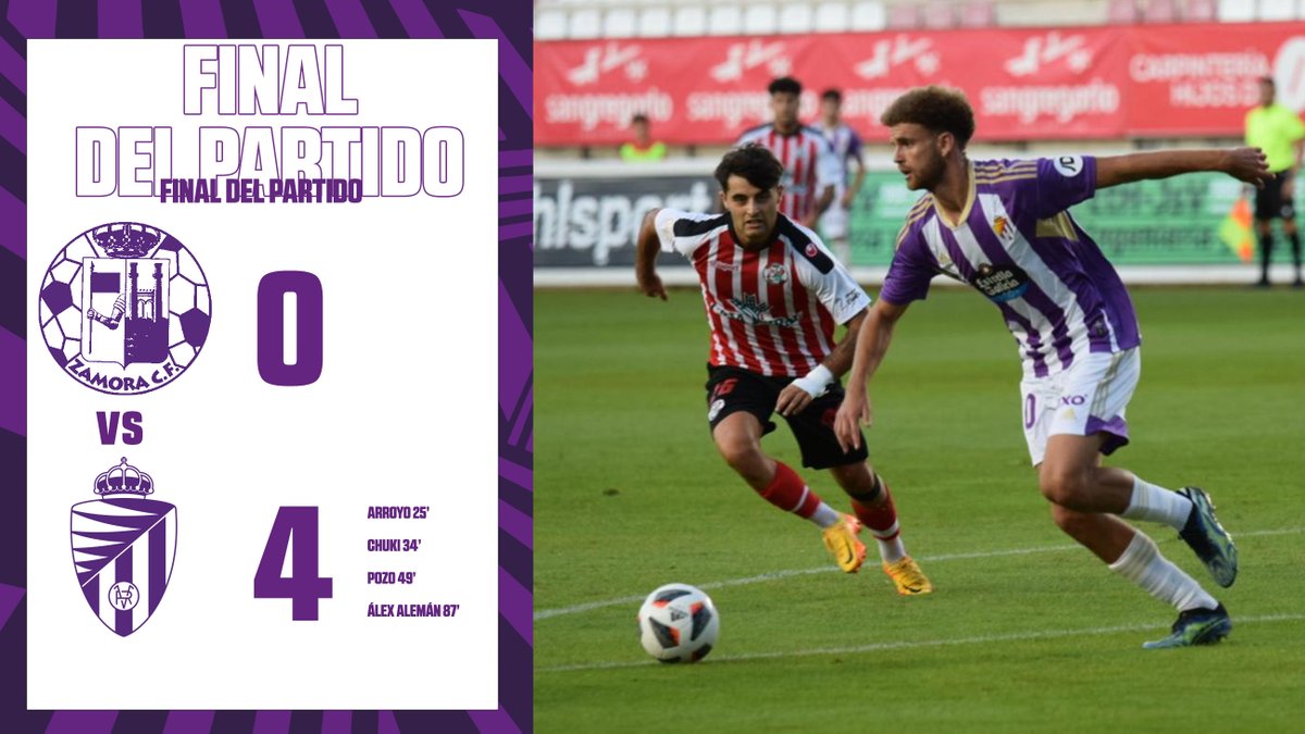 RVcantera's tweet photo. ¡FINAL! 🙌🏻💜 Gran victoria del #RVPromesas en su visita al @ZCFoficial 

#pucela https://t.co/NBEWdjhhjk