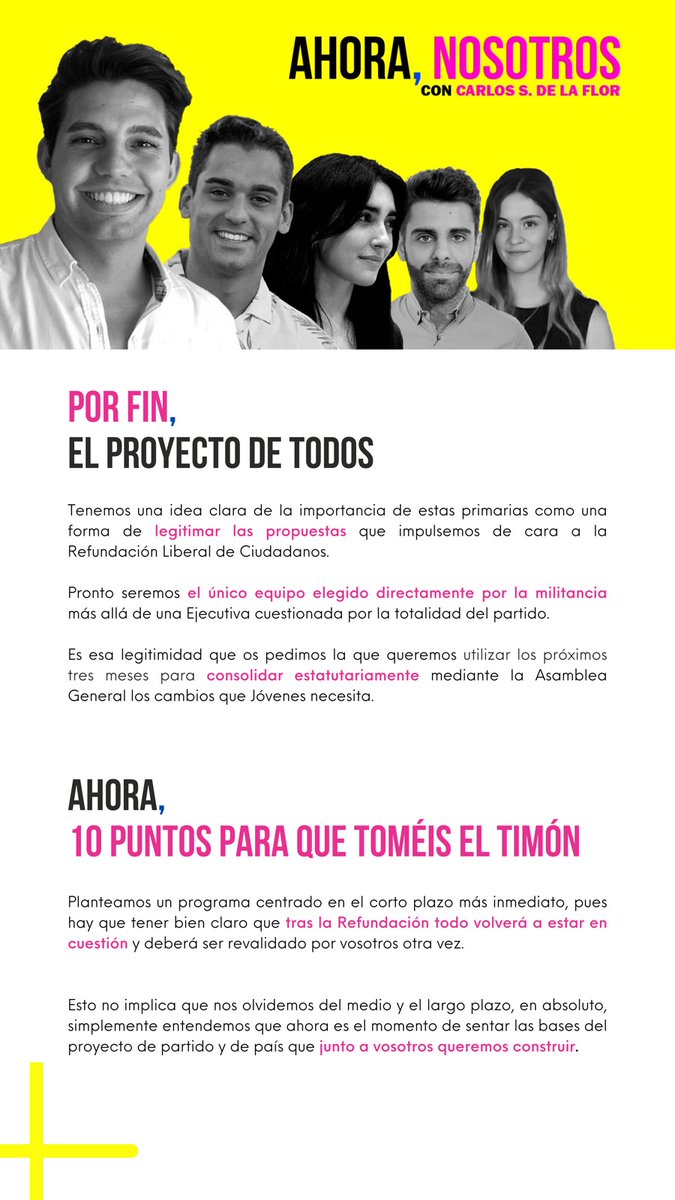 hp_ayan's tweet photo. Tenemos unos objetivos claros:

1️⃣ Poner a Jóvenes en el centro de Cs
2️⃣ Ser la voz la juventud española
3️⃣ Hacer nuestro proyecto atractivo 
4️⃣ La participación como prioridad 

Solo será posible con vuestro apoyo 💛
#AhoraNosotros https://t.co/OYBQnJDg9c