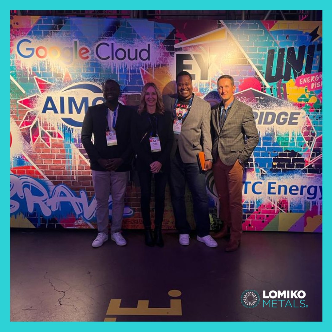 LomikoMetals's tweet photo. Energy Disruptors: UNITE 2022 in full swing!
πΈ - (L-R) Kwasi Ampofo, Lomiko CEO, Belinda Labatte, Theo Yamego and Lance Mortlock
#askusanything #Lomikoputspeoplefirst #climatesuccess #energydisruptors #energytransition https://t.co/hr9oeALbJM