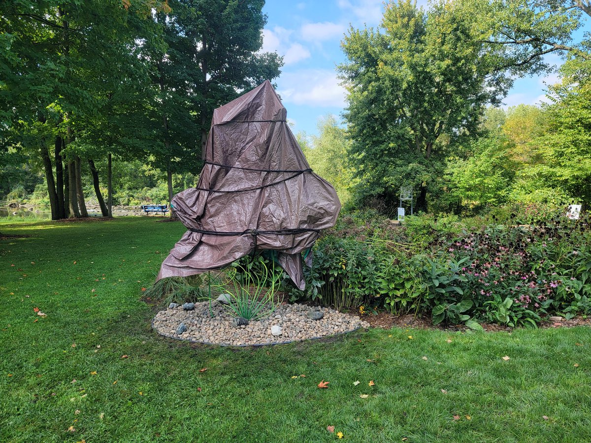 ralphrez's tweet photo. The newest piece of public art in #Dimondale will be unveiled in just a few hours. Come out and watch and stick around for music and food. https://t.co/zAxEU93bvE