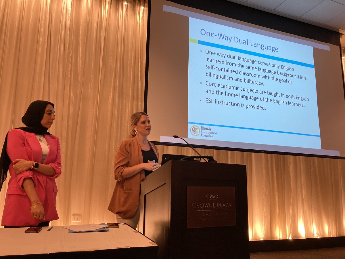 Kristen &amp; Assma provided great info on program models! #ILBilingualDirectors22