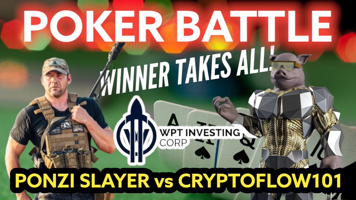 🌪🌪COME HANG OUT AND WATCH THE POKER BATTLE! @ponzislayer22 vs <a href="/CryptoFlow101/">cryptoflow101.eth</a> SETTLING THEIR DIFFERENCES! WINNER TAKES ALL! THERE WILL BE GIVEAWAYS DURING THE STREAM! THURSDAY 7pm cst🌪🌪👉🏽youtu.be/GDZ_9lTGxPI👈🏽 via <a href="/YouTube/">YouTube</a> @WarPigsToken <a href="/KPETS_JONDOUGH/">Jon Dough</a> #pokeronline #crypto