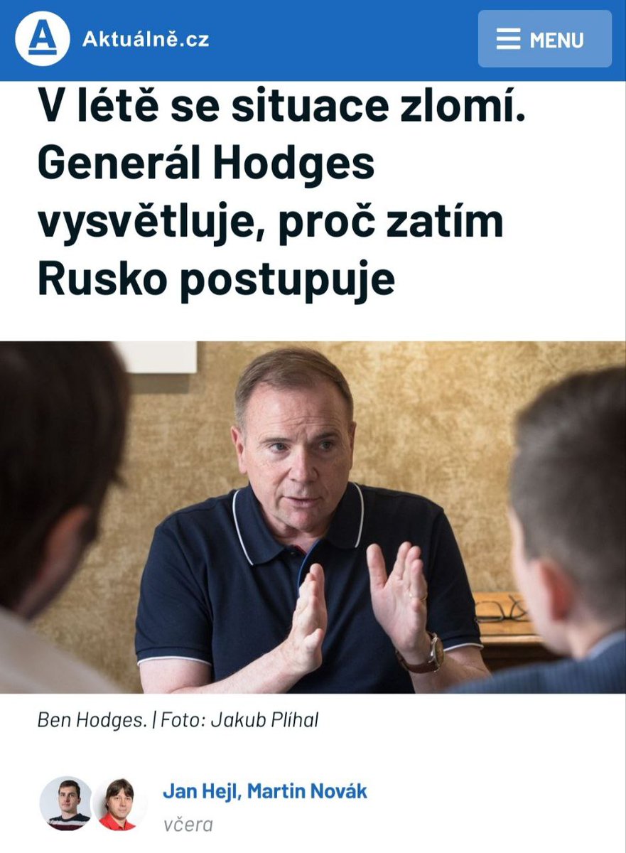 sonamatykiewicz's tweet photo. ❗7. dubna generálporučík Ben Hodges, bývalý velitel sil americké armády v Evropě, pronesl, že zbývá 10 dnů, než Rusku dojdou lidské síly i munice. https://t.co/V83nmxppCz