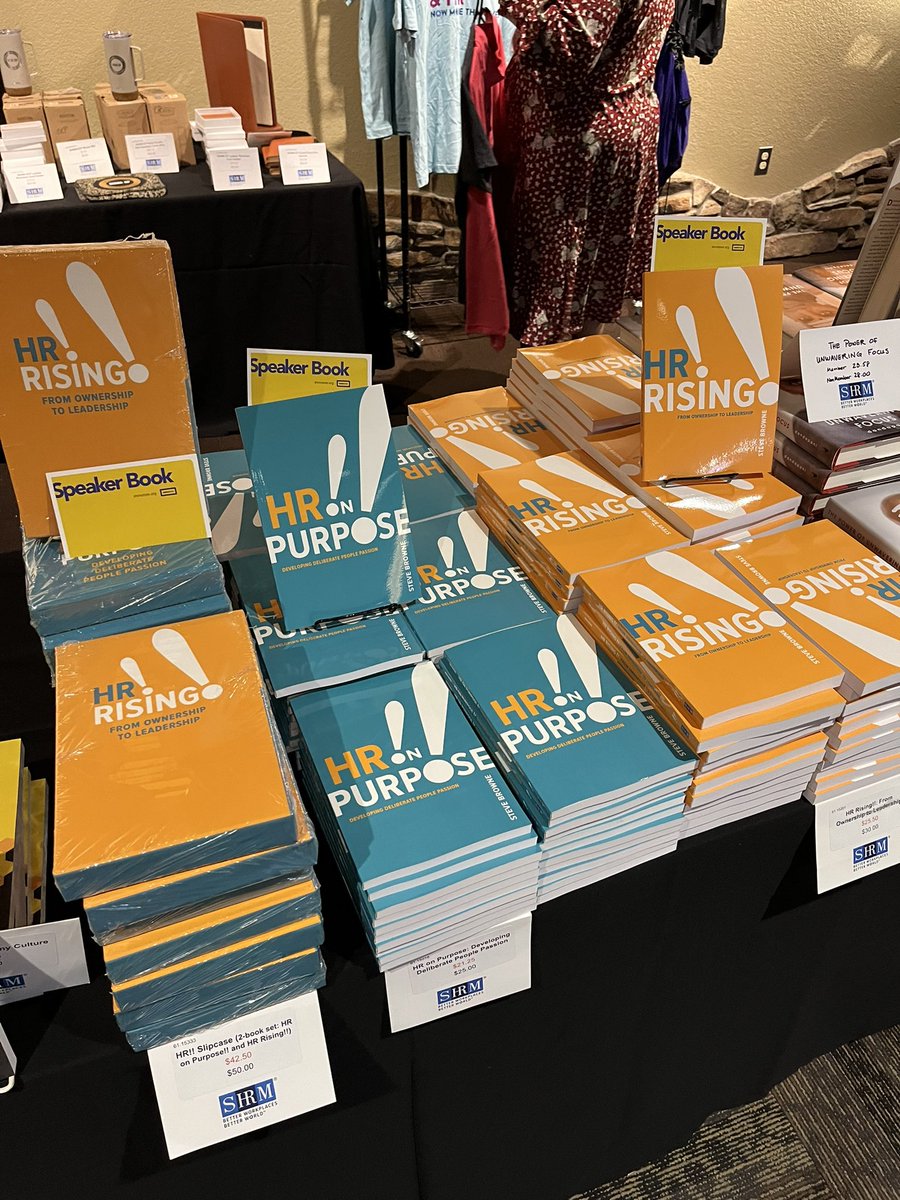 Walked through the #SHRM bookstore at #OHSHRM22 and absolutely LOVE seeing books by people I admire! <a href="/ValGrubb/">Valerie Grubb</a> <a href="/sarahnollwilson/">Sarah Noll Wilson</a> <a href="/JaredNarlock/">Jared Narlock, SHRM-SCP</a> <a href="/sbrownehr/">Steve Browne</a> <a href="/Gary_Cookson/">Gary Cookson</a>